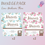 BUNDLE 1: Regular Flow Bundle - Regular + Super Pads (2 Sizes) - Organic, Ultra-Thin, Renewable Fibres, Silky Smooth, Protects Body & Skin