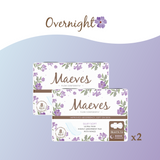 Overnight Organic Sanitary Pads with Wings - Ultra-Thin, Renewable Fibres, Silky Smooth, Protects Body & Skin