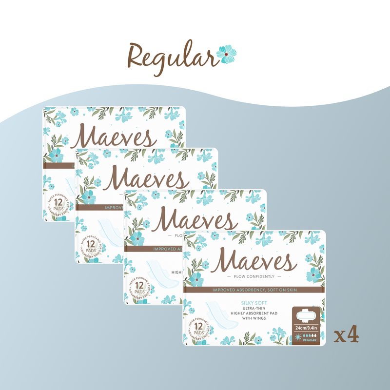 Regular Organic Pads - Ultra-Thin, Renewable Fibres, Silky Smooth, Protects Body & Skin